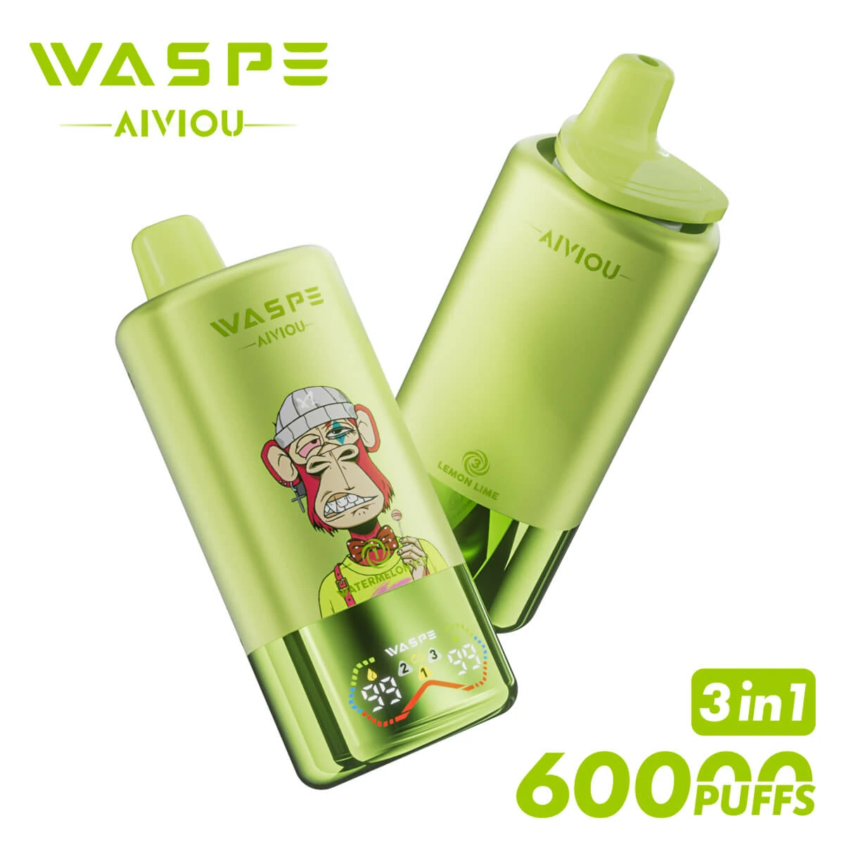 WASPE Bar 60000 60K Bouffées LED Display Vape jetable - image 4