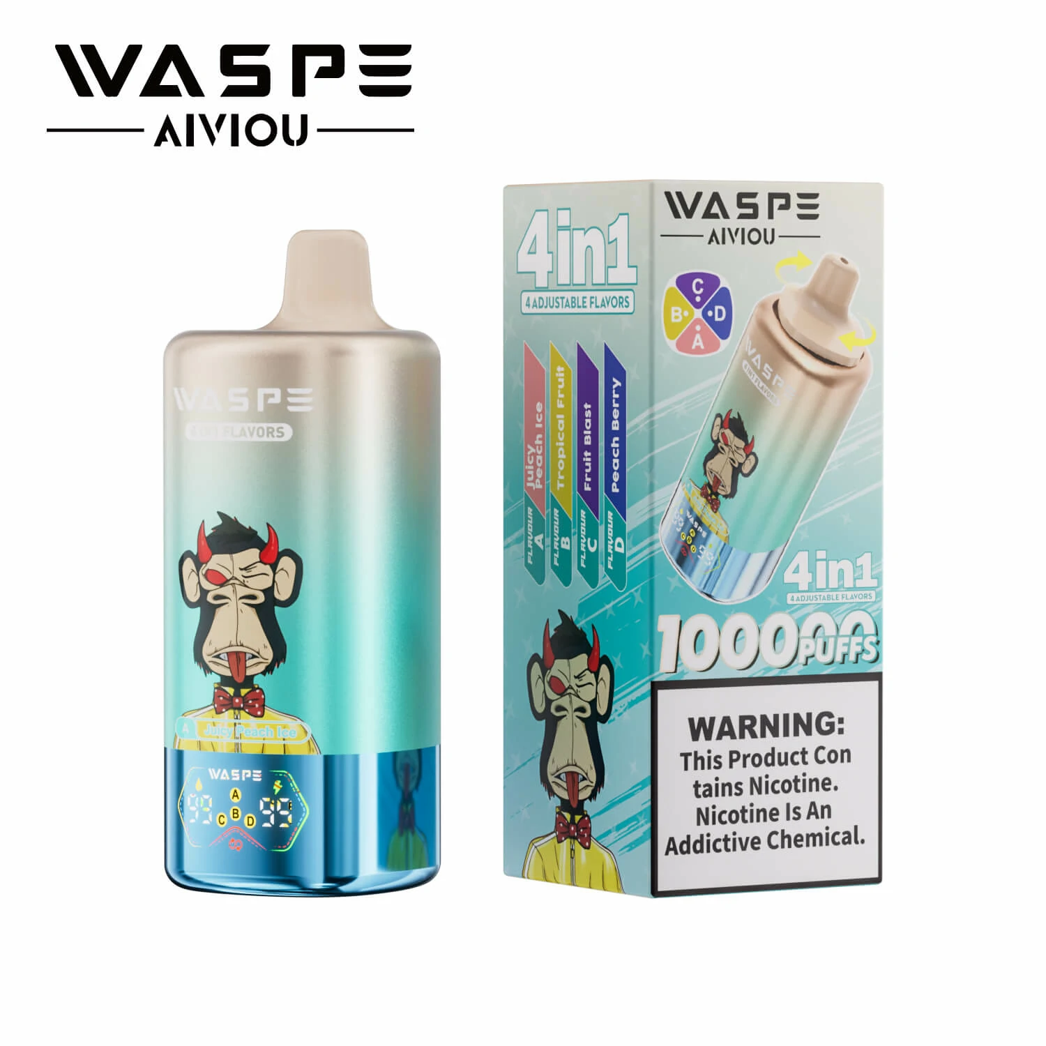 Waspe 100000 100K Bouffées 4-in-1 Vape jetable - image 4