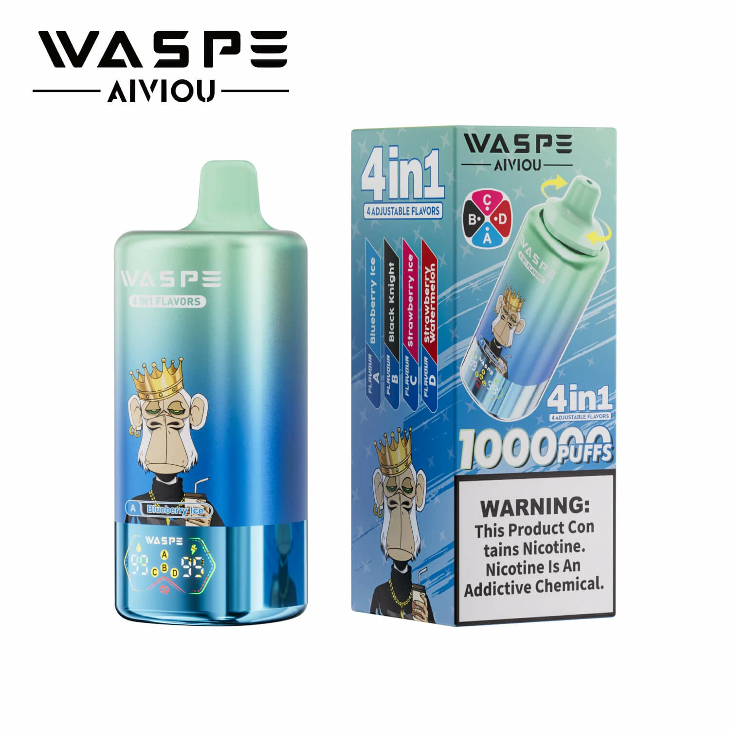 Waspe 100000 100K Bouffées 4-in-1 Vape jetable - image 7