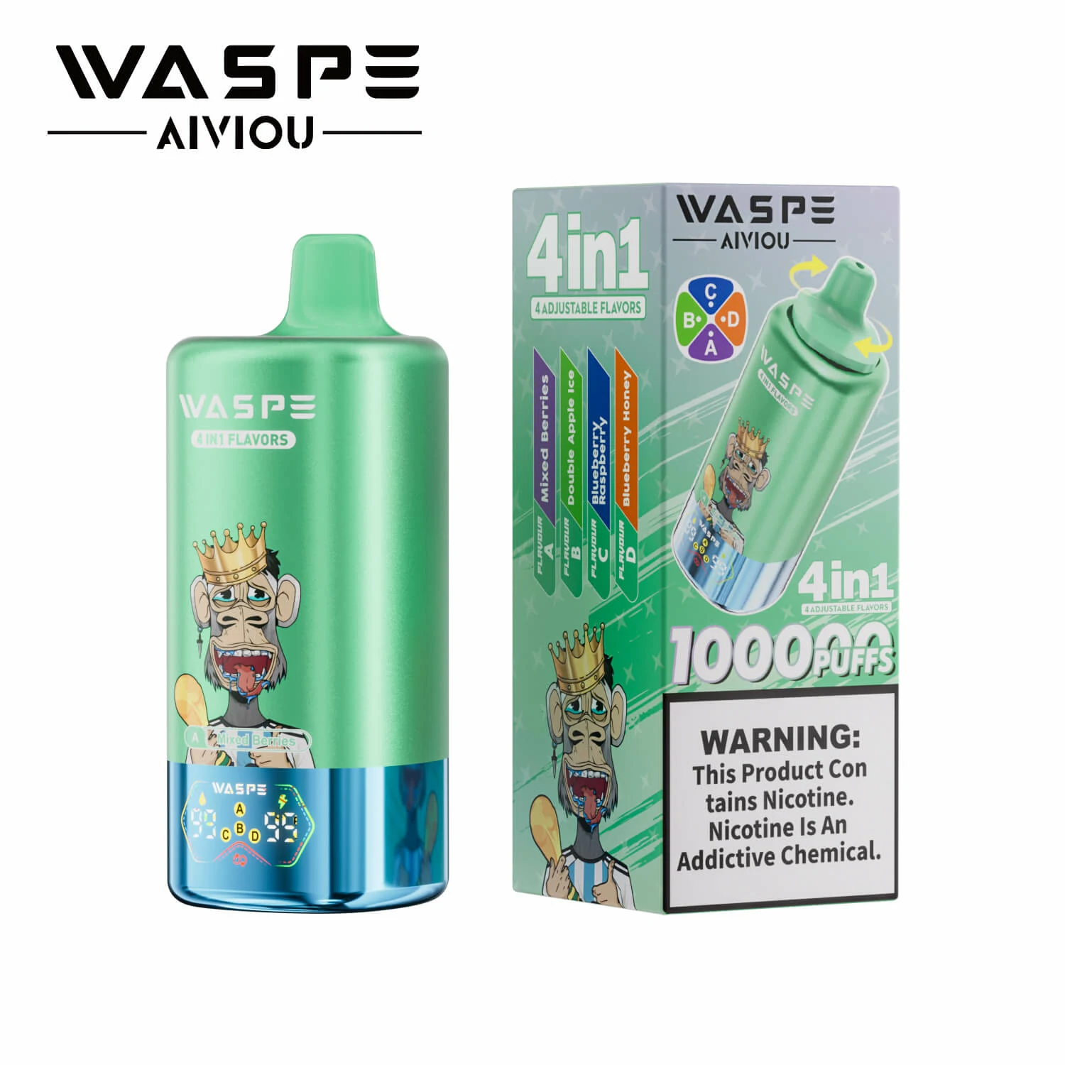 Waspe 100000 100K Bouffées 4-in-1 Vape jetable - image 10