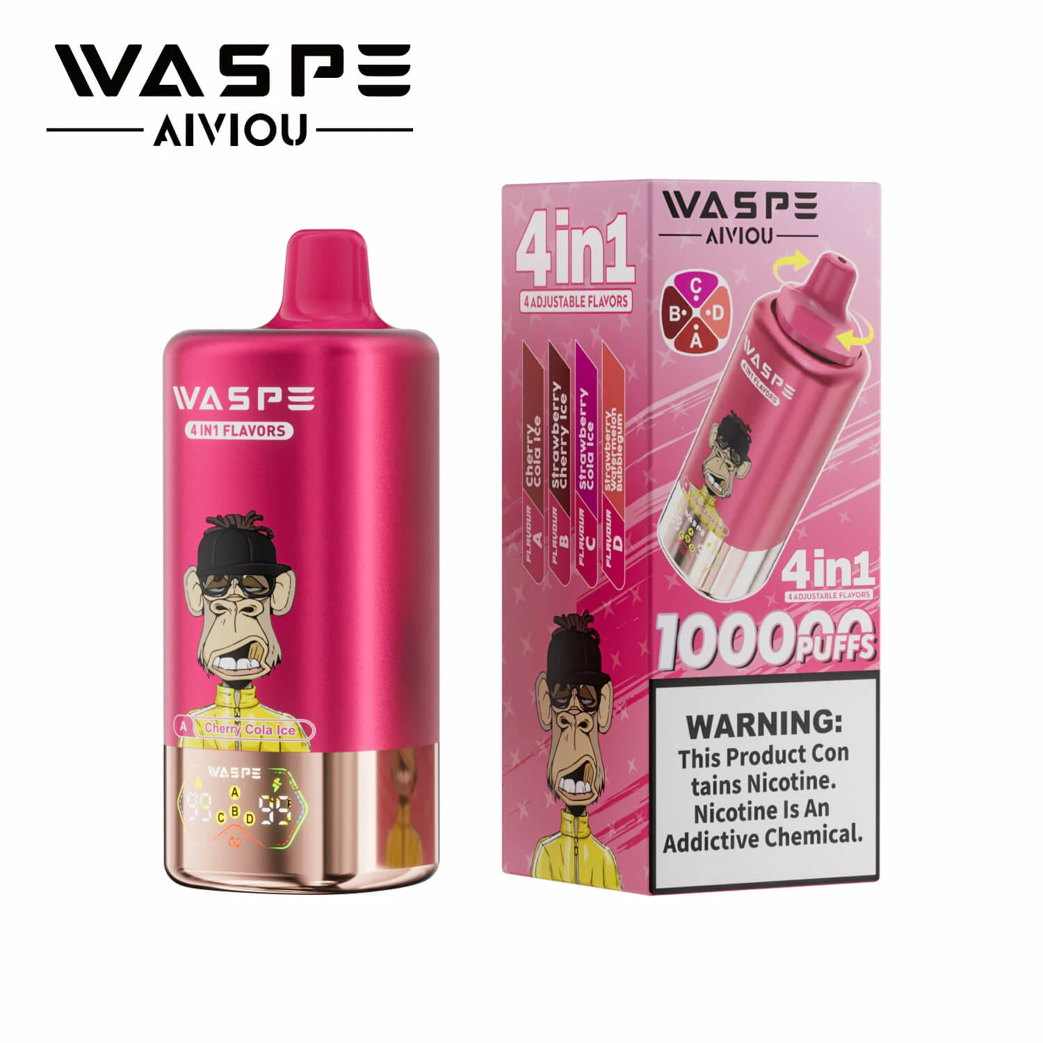 Waspe 100000 100K Bouffées 4-in-1 Vape jetable - image 8