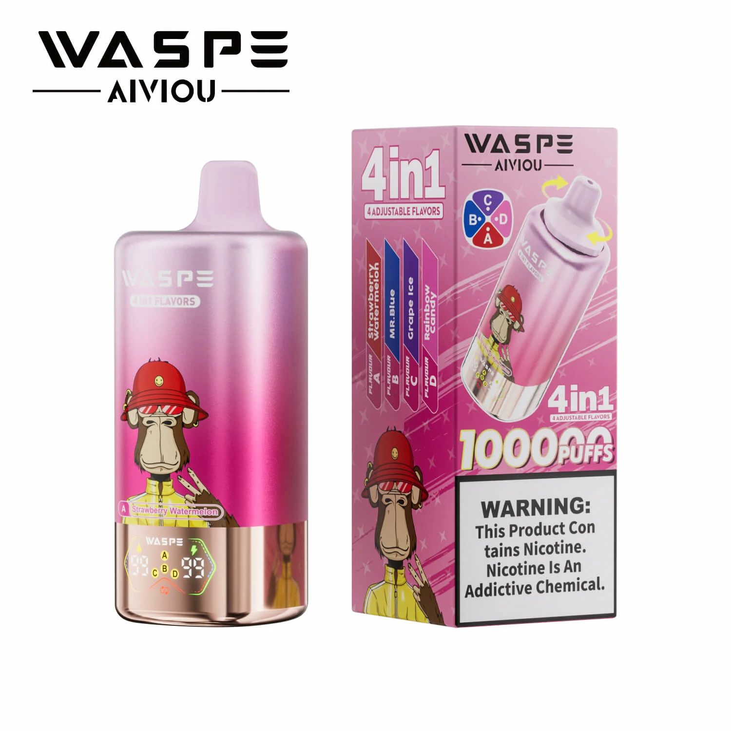 Waspe 100000 100K Bouffées 4-in-1 Vape jetable - image 2