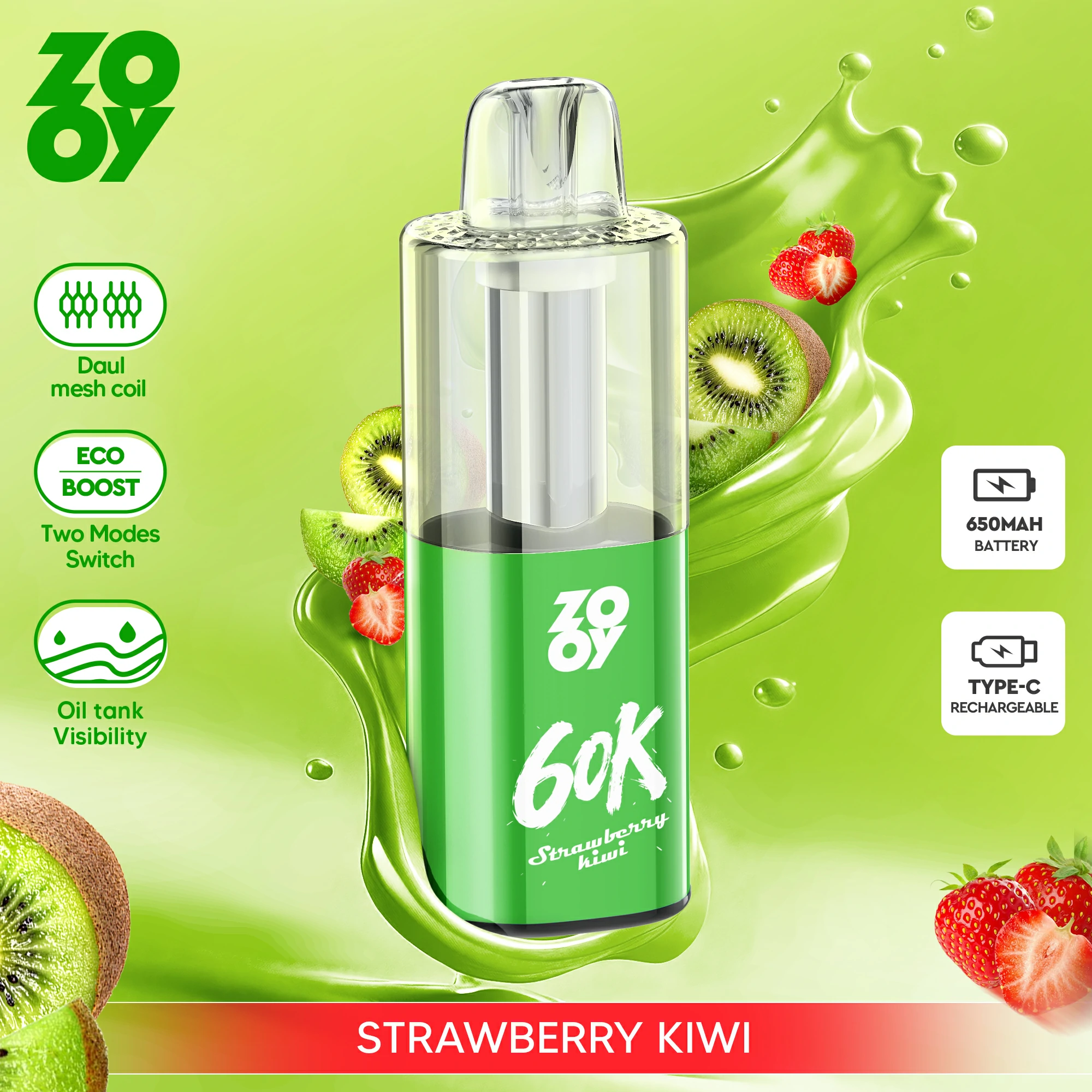 ZOOY Fizz 60000 60K Bouffées Double Mode Vape jetable - image 10