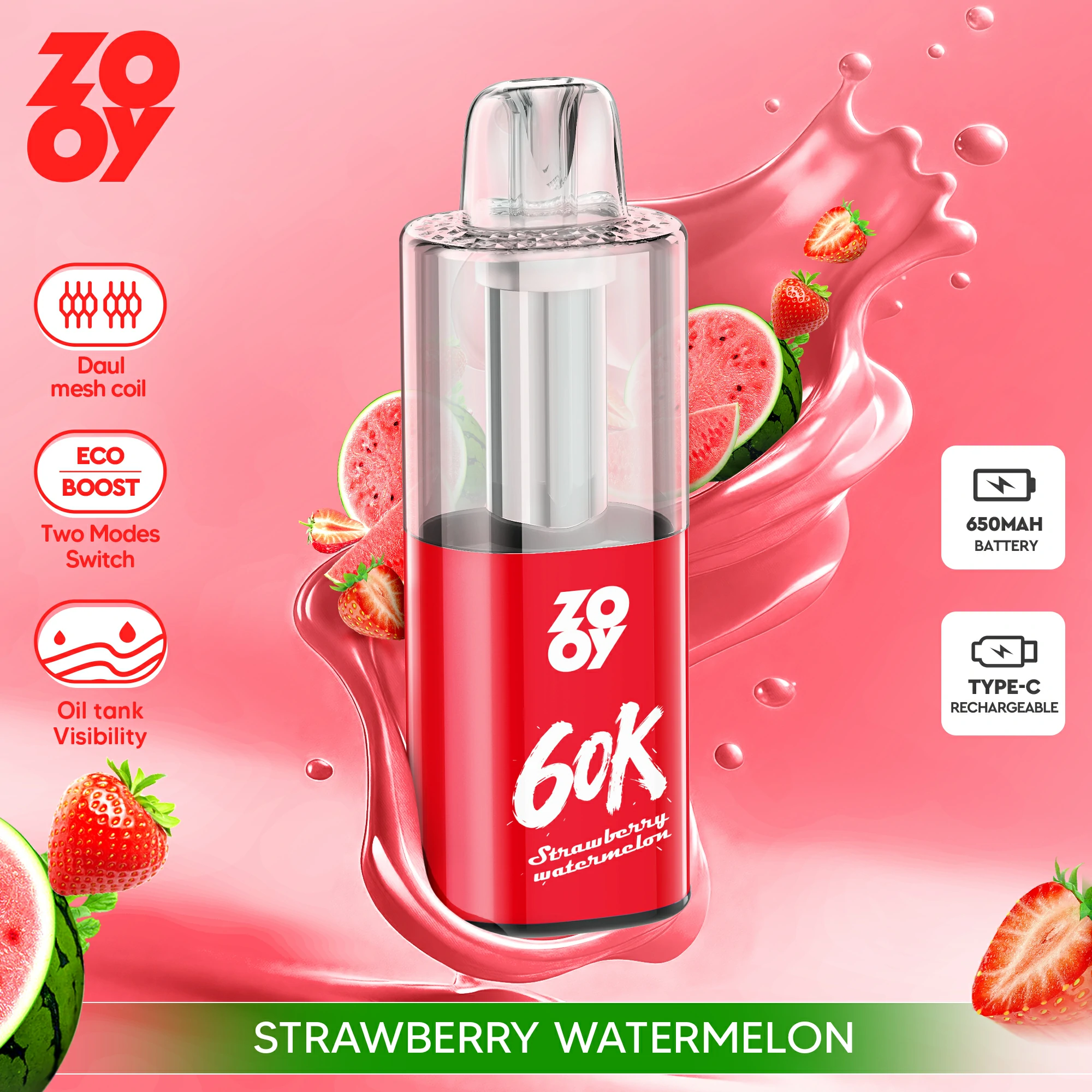 ZOOY Fizz 60000 60K Bouffées Double Mode Vape jetable - image 7