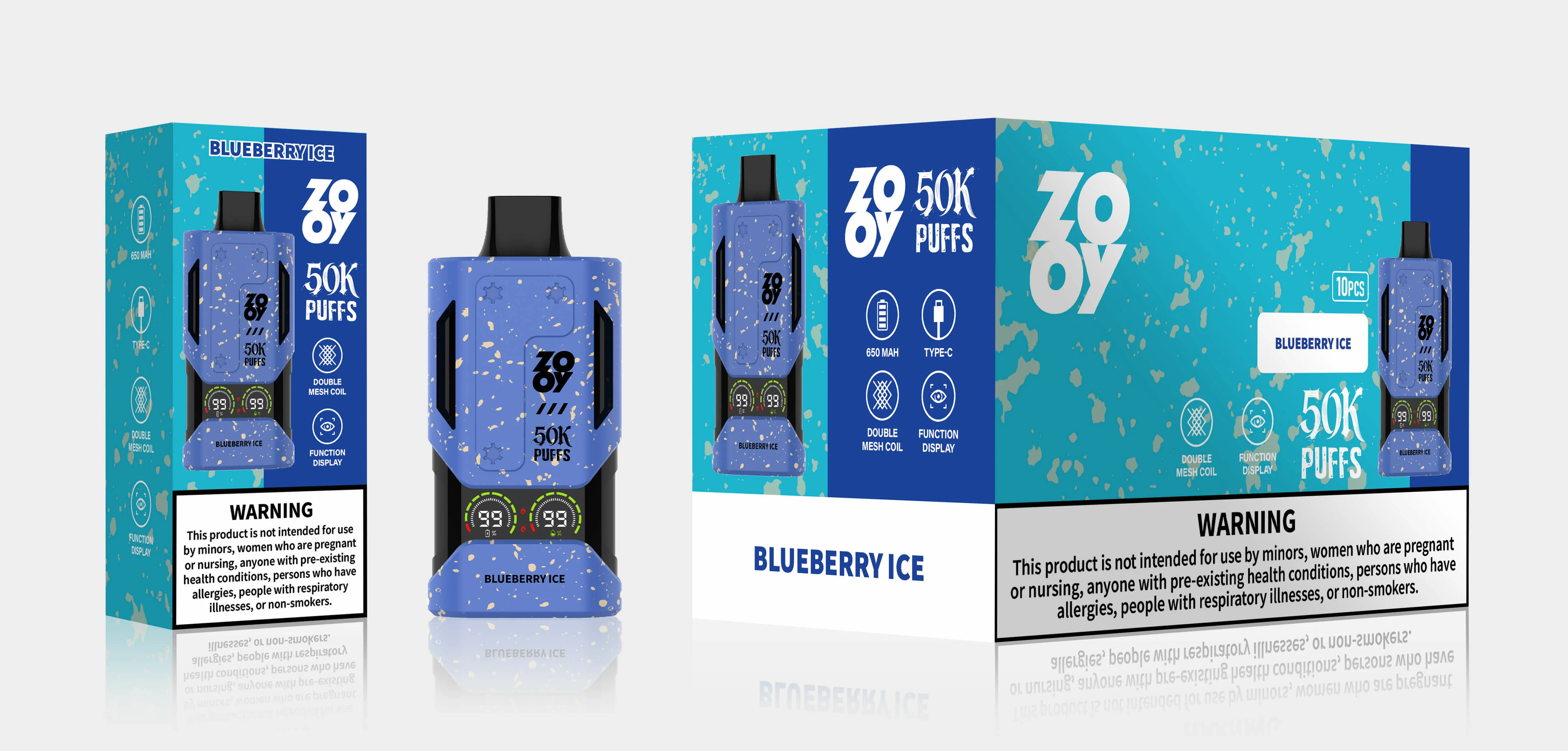 ZOOY Mecha 50000 50K Bouffées Écran Intelligent Vape jetable - image 13