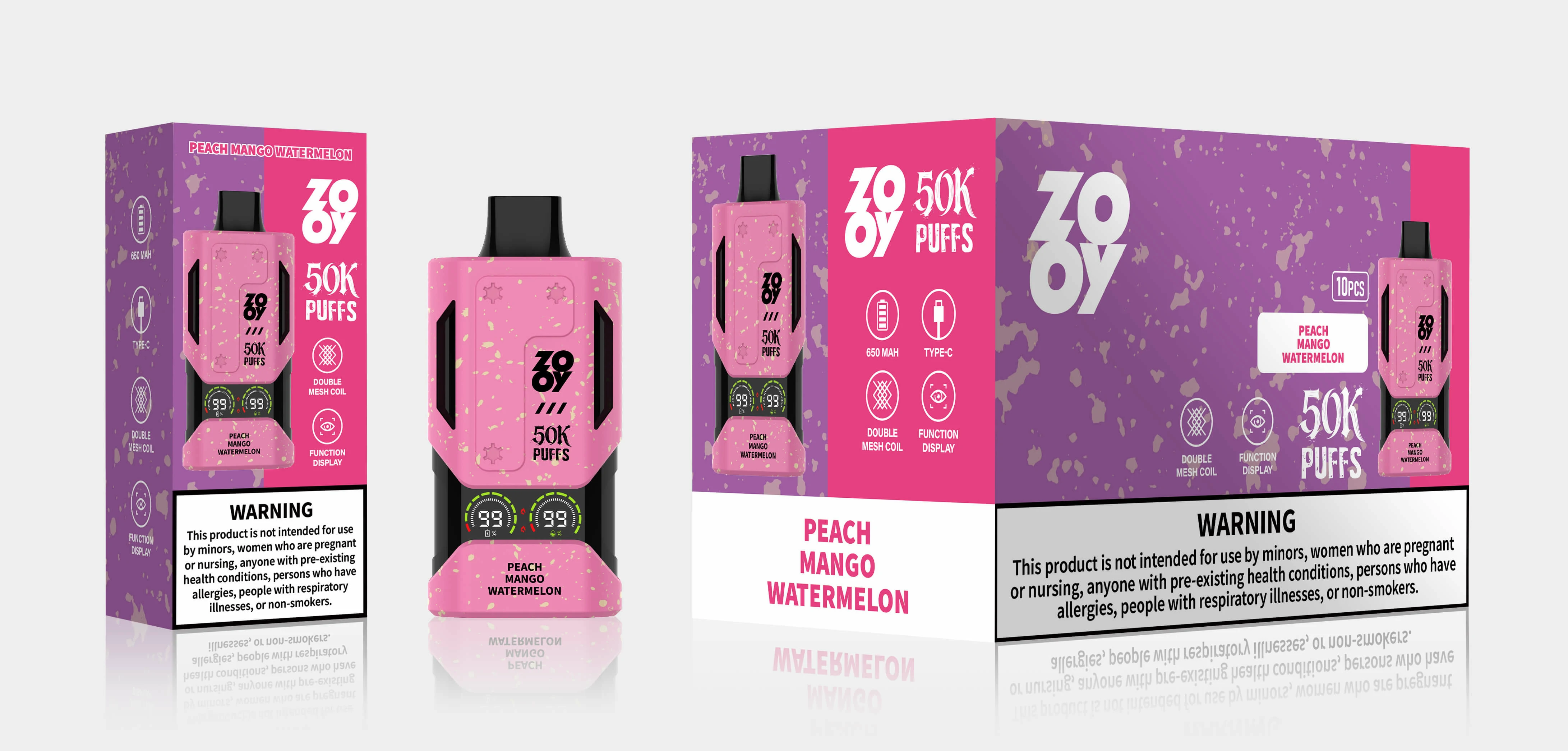 ZOOY Mecha 50000 50K Bouffées Écran Intelligent Vape jetable - image 10