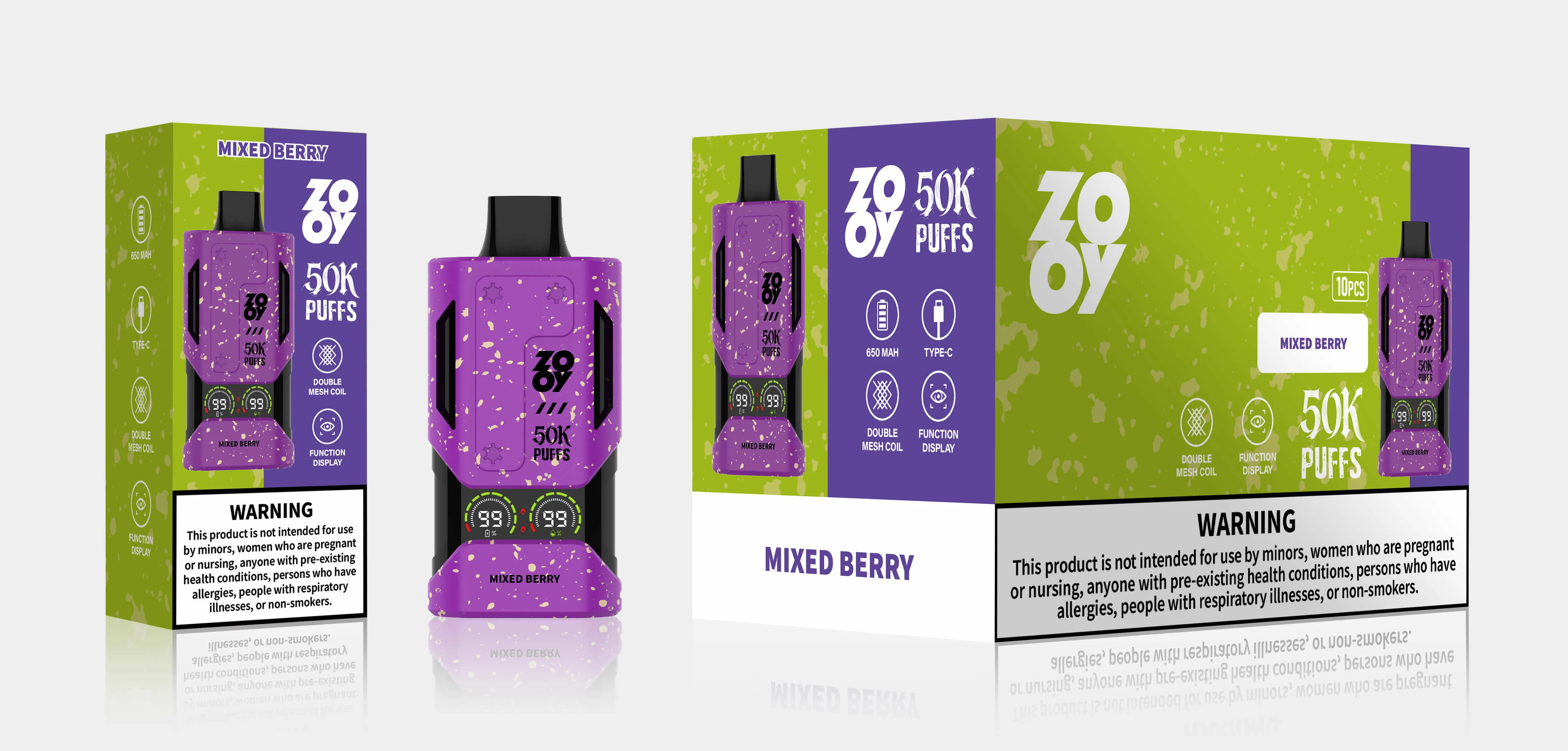 ZOOY Mecha 50000 50K Bouffées Écran Intelligent Vape jetable - image 7