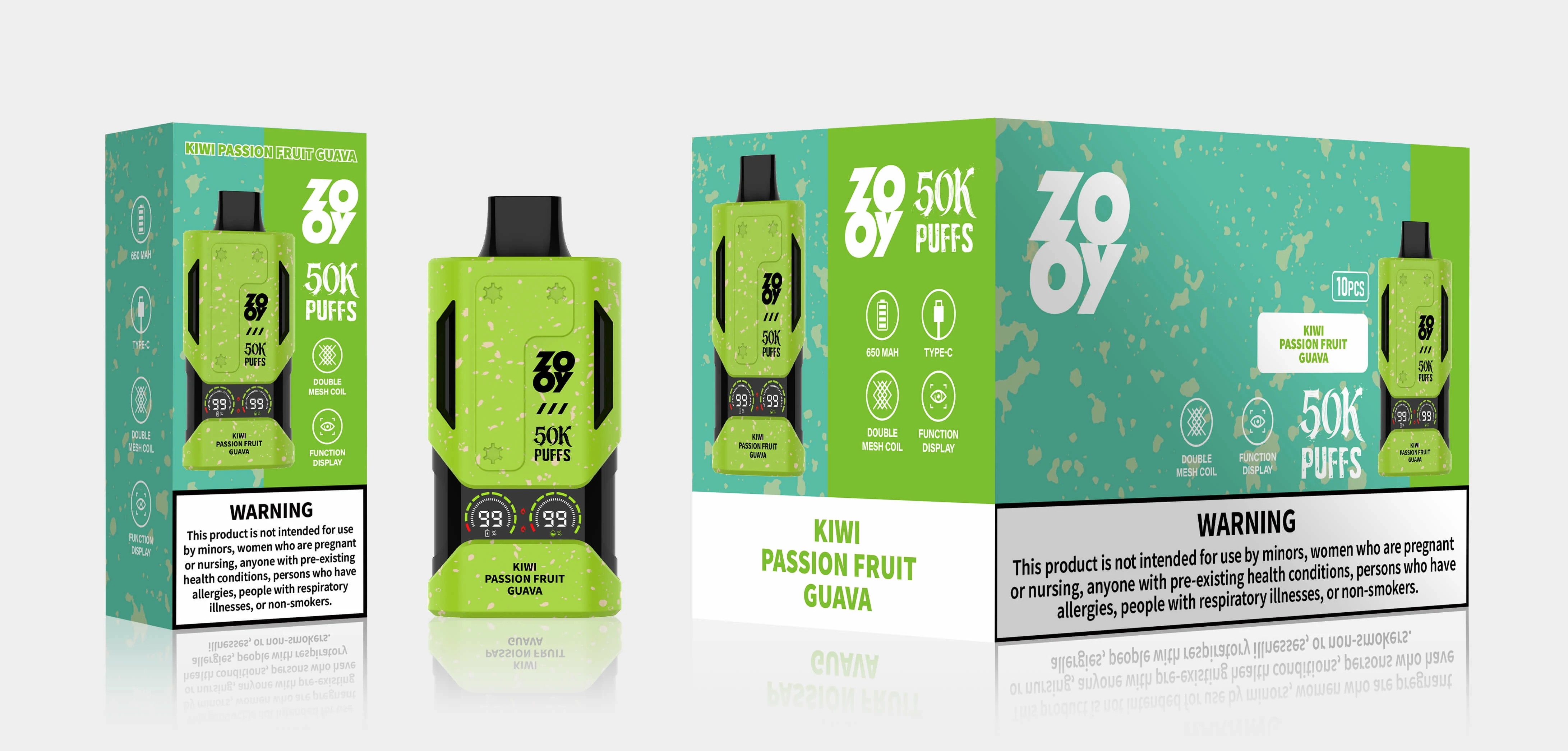ZOOY Mecha 50000 50K Bouffées Écran Intelligent Vape jetable - image 9