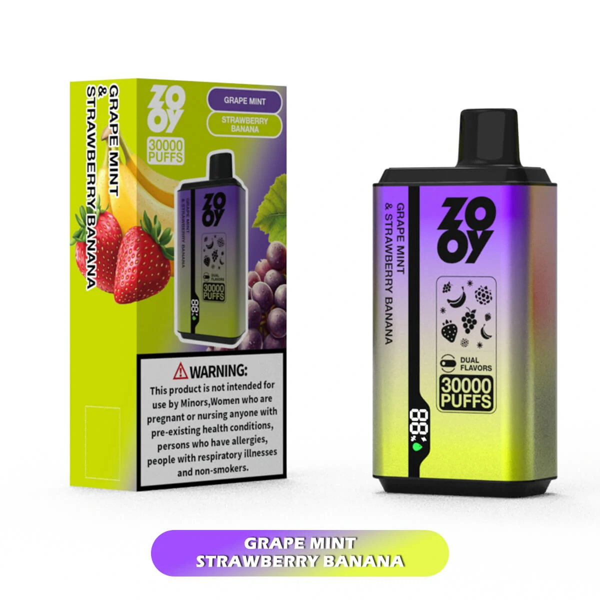 ZOOY Twins 30000 30K Bouffées Dual saveur Vape jetable - image 3