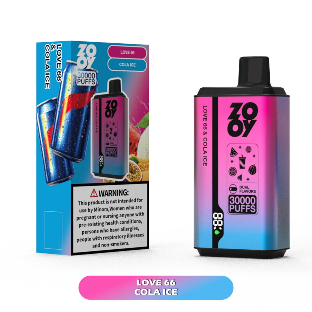 ZOOY Twins 30000 30K Bouffées Dual saveur Vape jetable - image 4
