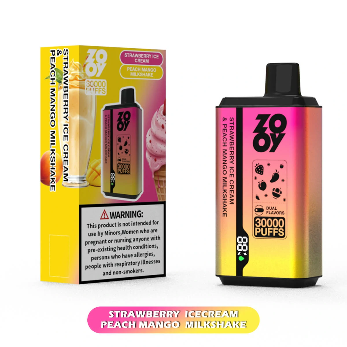 ZOOY Twins 30000 30K Bouffées Dual saveur Vape jetable - image 8