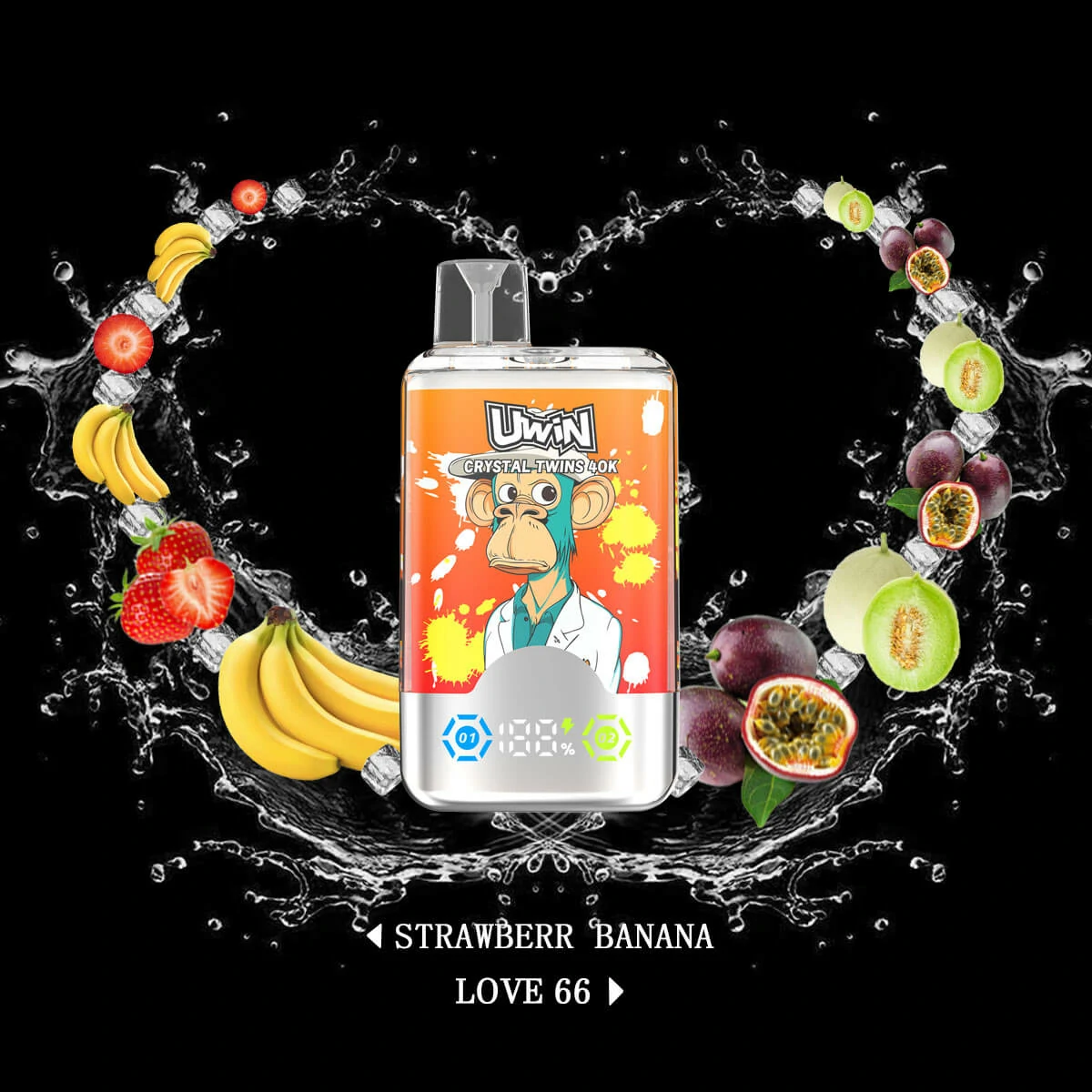 Uwin Crystal Twins 40000 40K Bouffées double saveur vape jetable - image 6