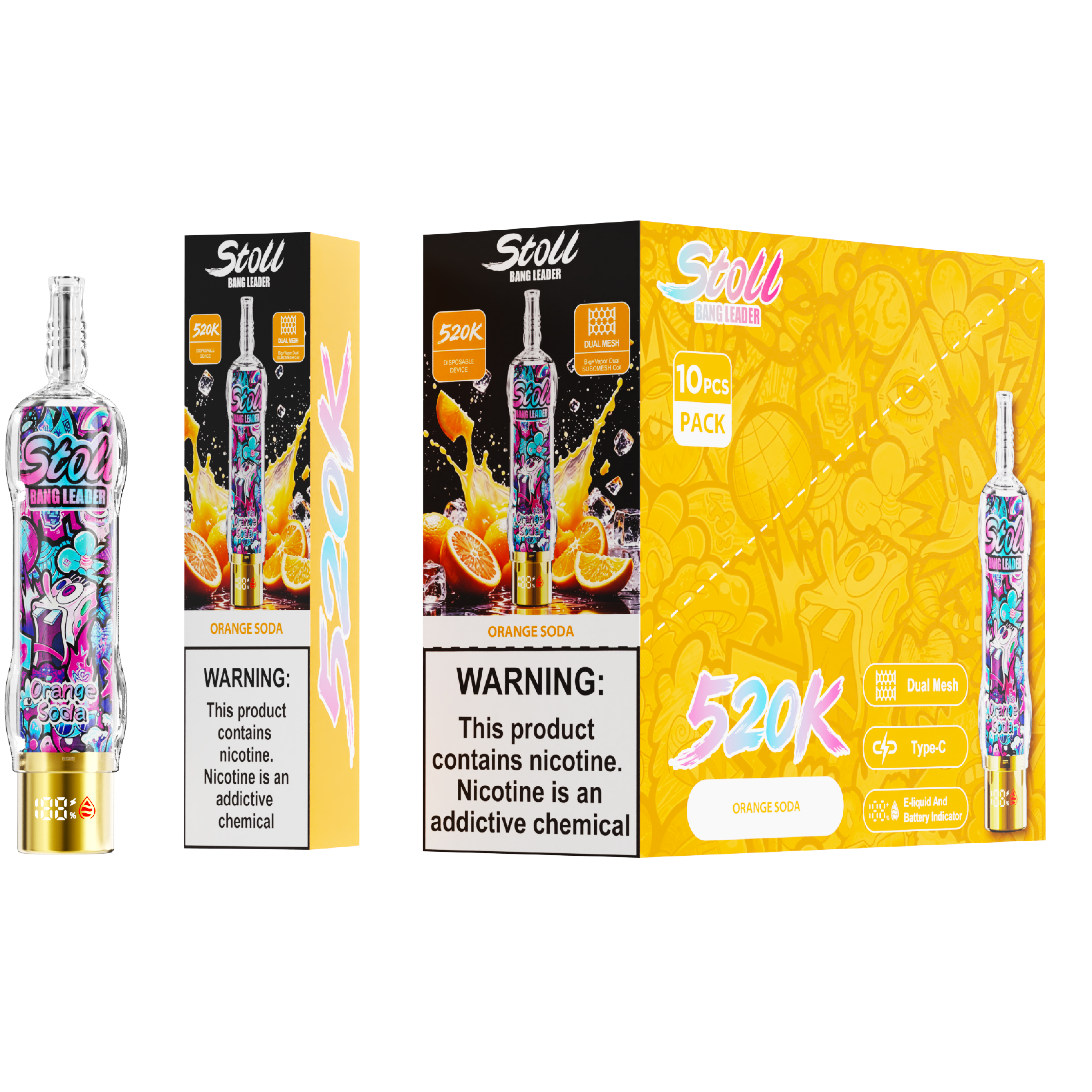 Bang Leader 520000 520K bouffées Écran LED Vape jetable - image 2