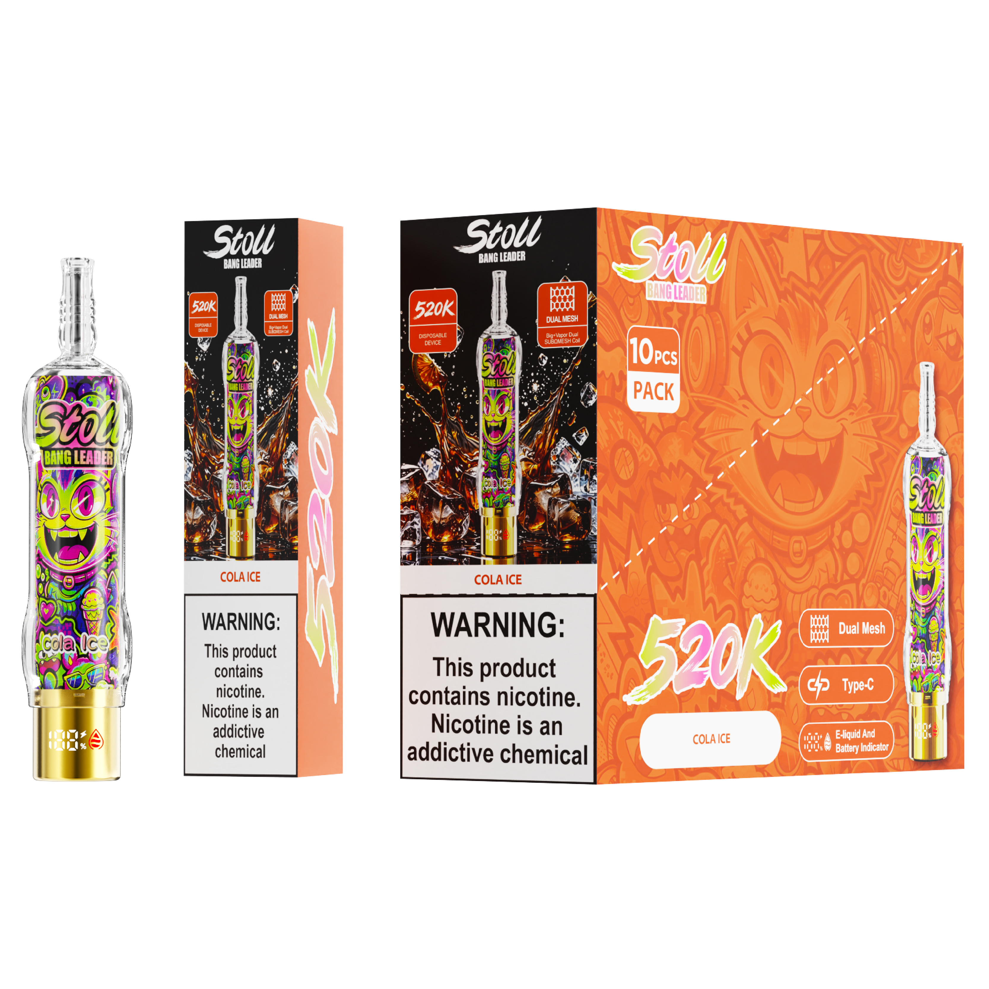 Bang Leader 520000 520K bouffées Écran LED Vape jetable - image 3