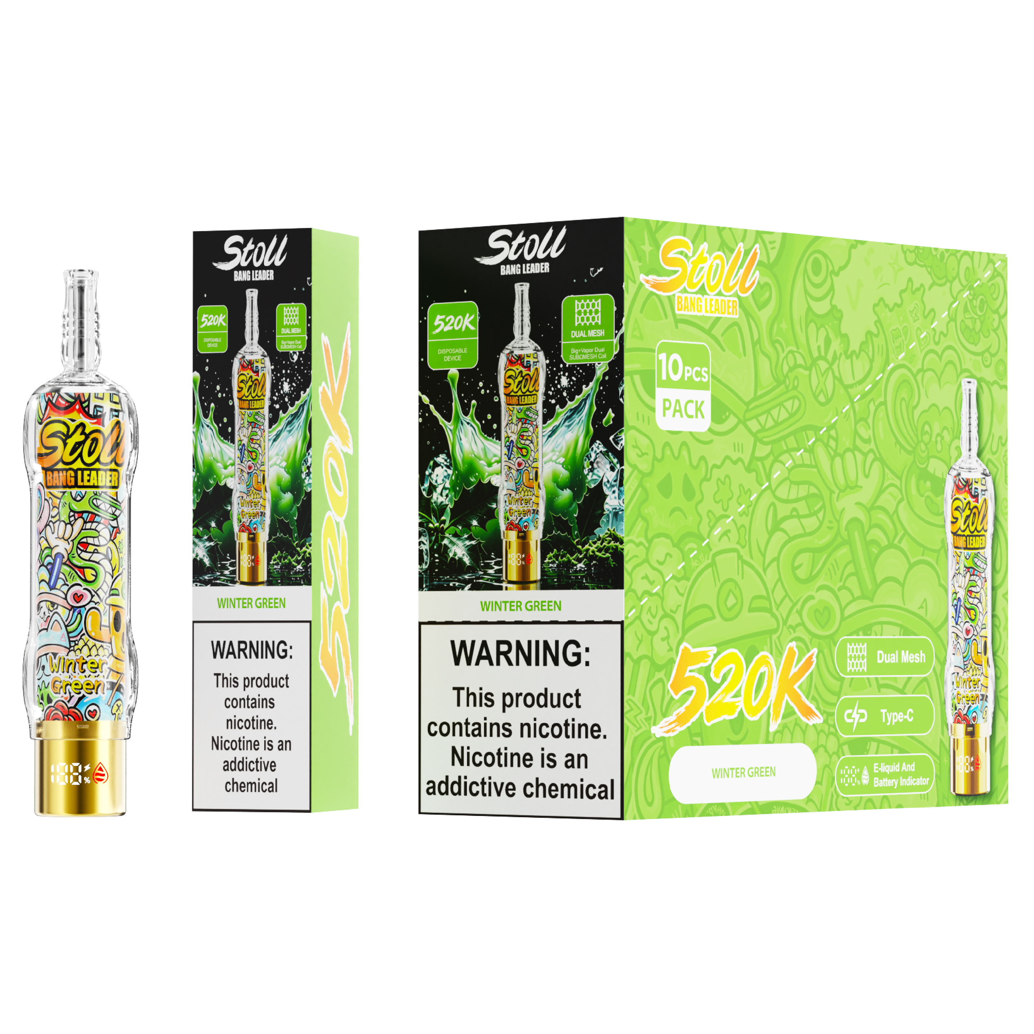Bang Leader 520000 520K bouffées Écran LED Vape jetable - image 6