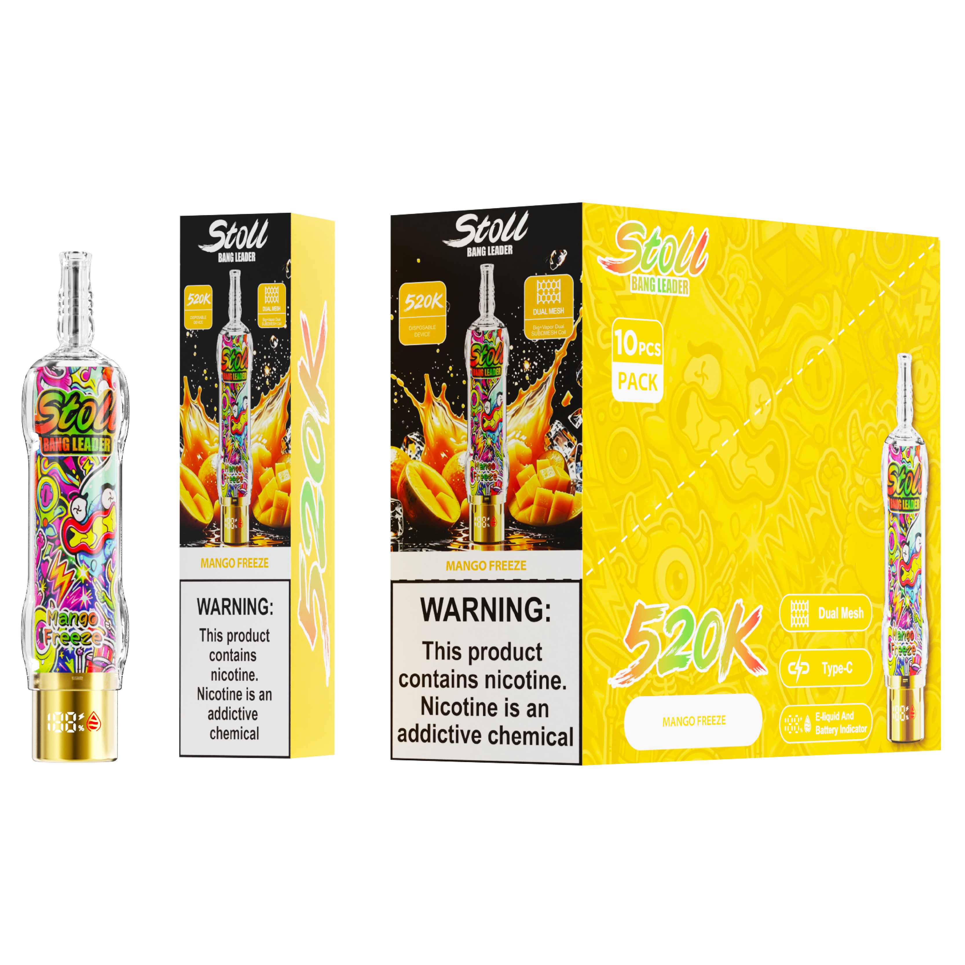 Bang Leader 520000 520K bouffées Écran LED Vape jetable - image 7
