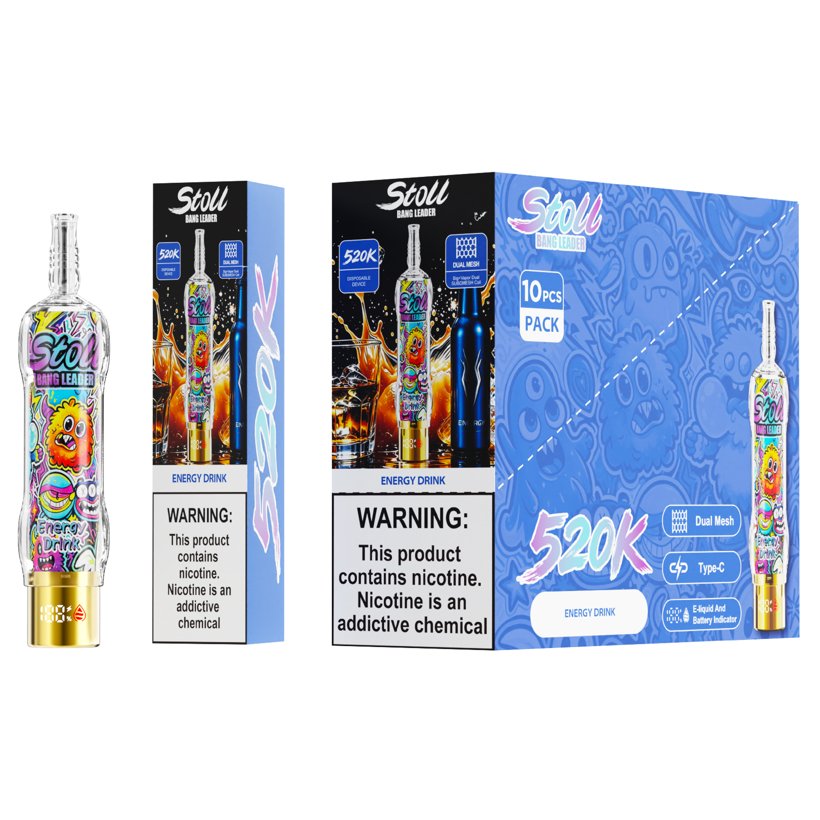 Bang Leader 520000 520K bouffées Écran LED Vape jetable - image 8