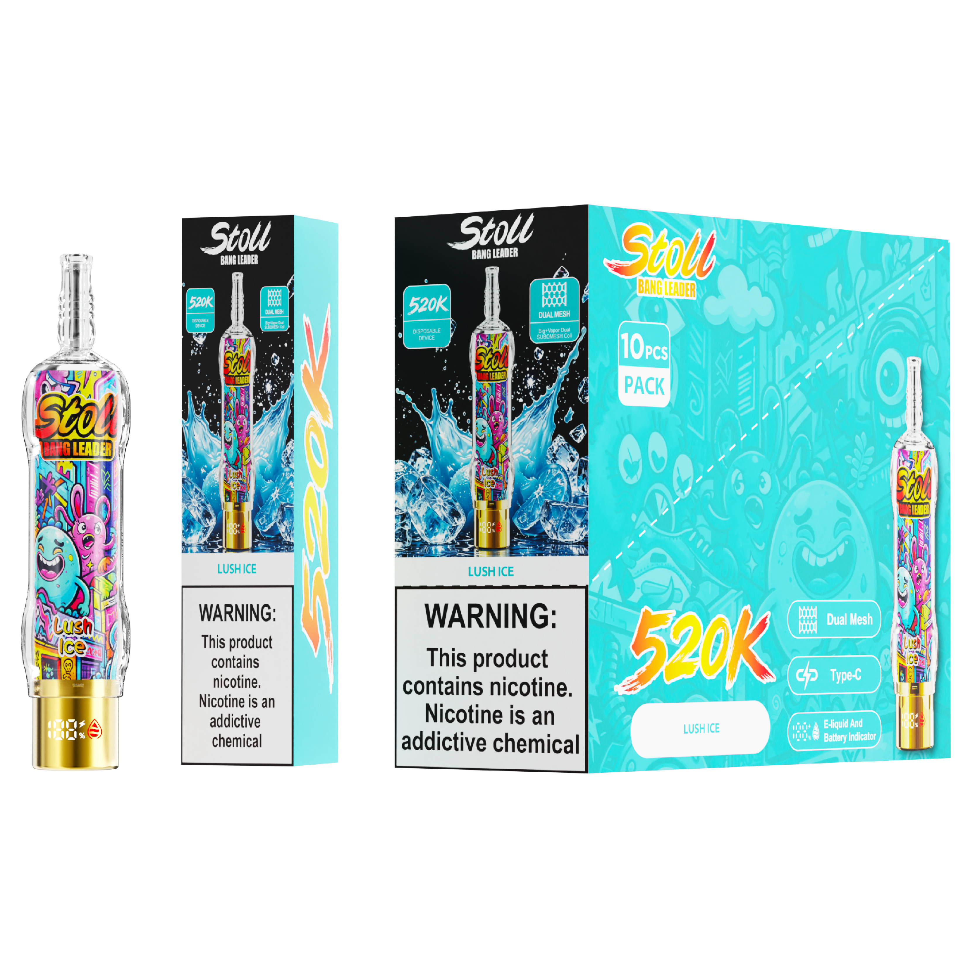 Bang Leader 520000 520K bouffées Écran LED Vape jetable - image 10