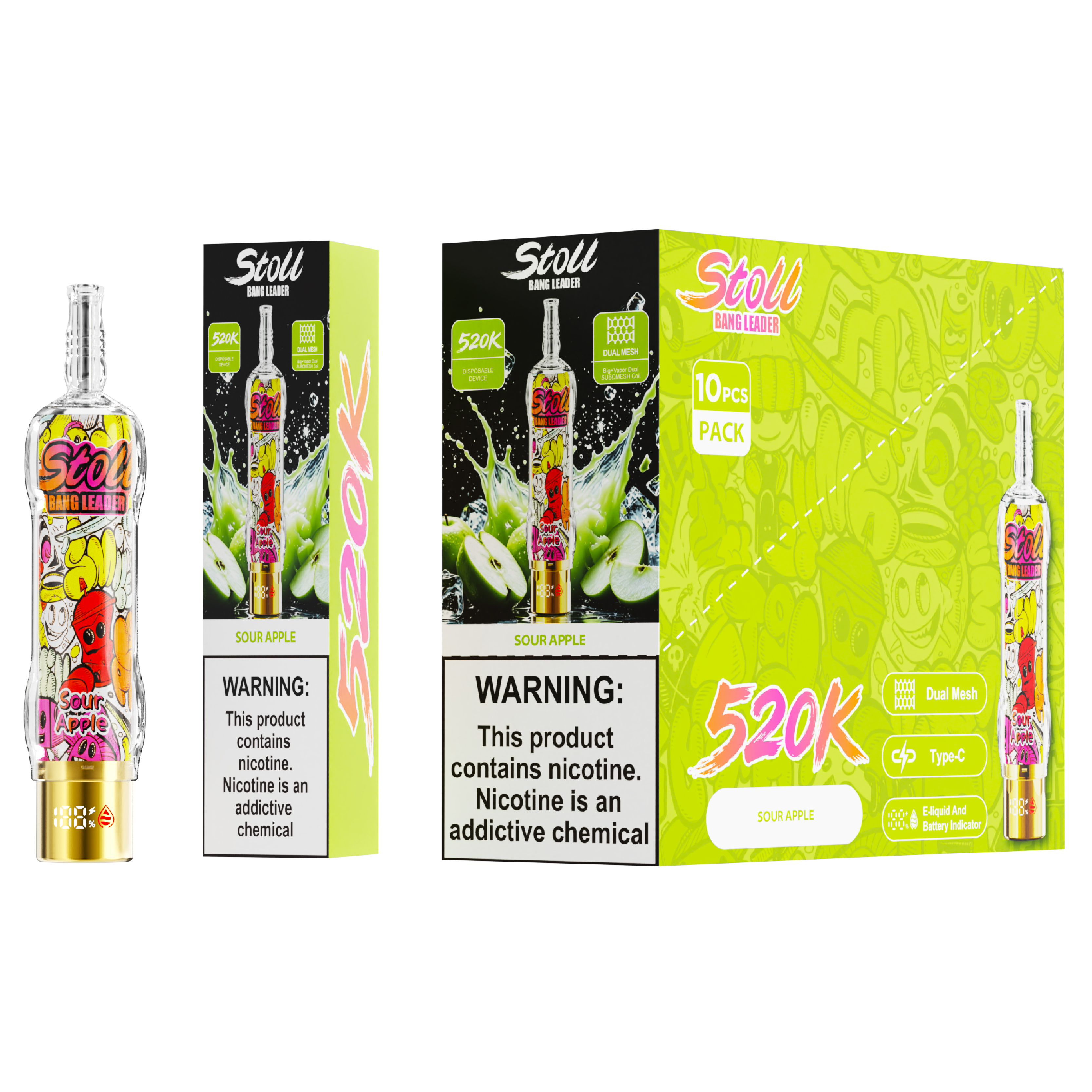 Bang Leader 520000 520K bouffées Écran LED Vape jetable - image 11