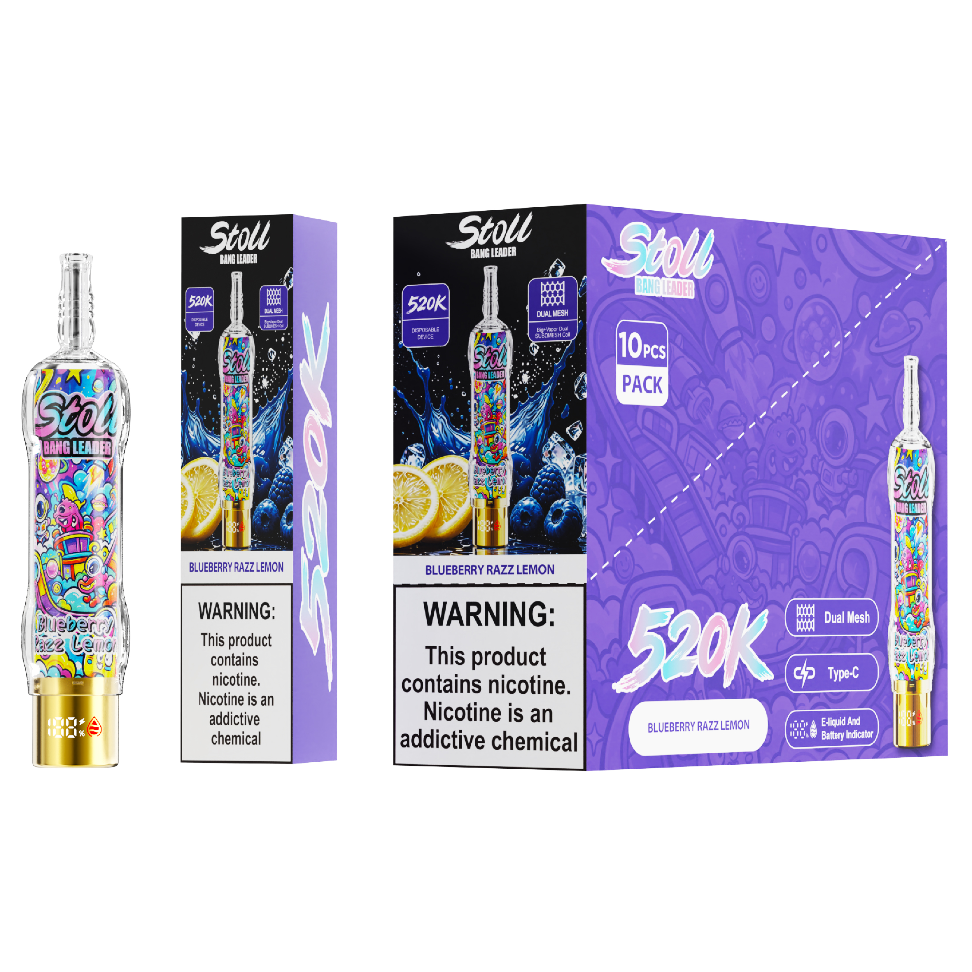 Bang Leader 520000 520K bouffées Écran LED Vape jetable - image 12