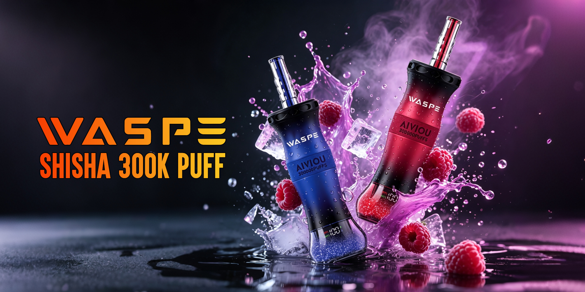 WASPE Shisha Hookah 300000 300K Bouffées Vape jetable
